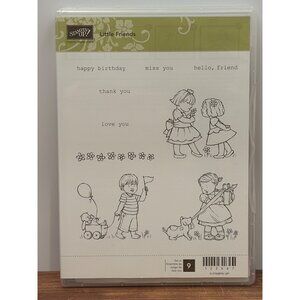 STAMPIN' UP! 122667 LITTLE FRIENDS RUBBER CLEAR MOUNTED STAMP SET OF 9 LOVE MISS